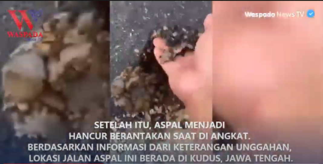 Virall !! Video Aspal Mudah Hancur Saat Dicungkil