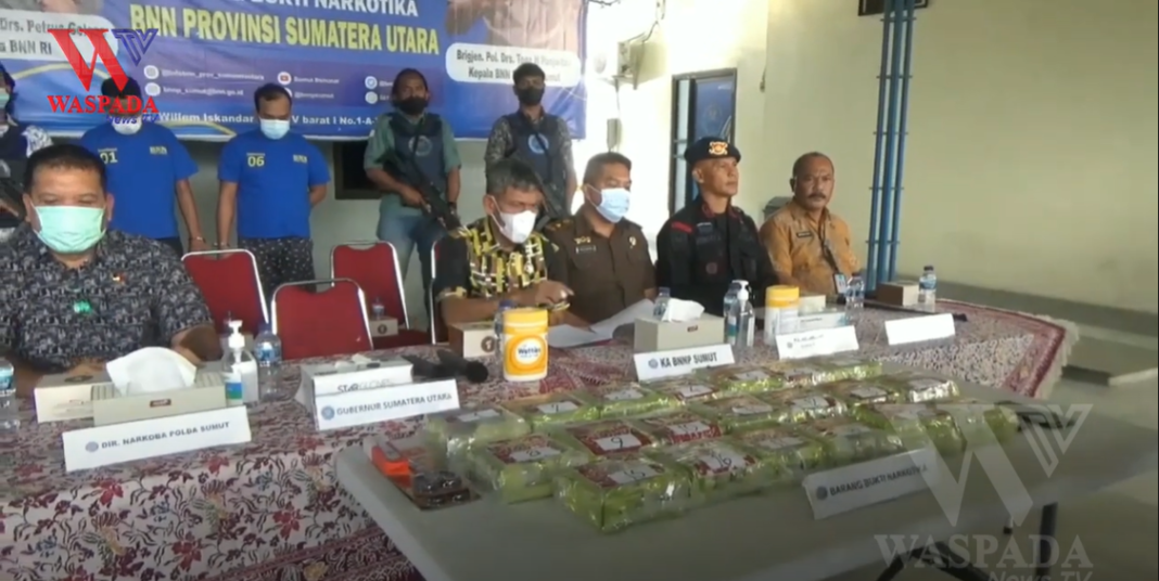 BNNP Sumut Tangkap Dua Kurir Sabu Asal Aceh 21 Kg Sabu Disita