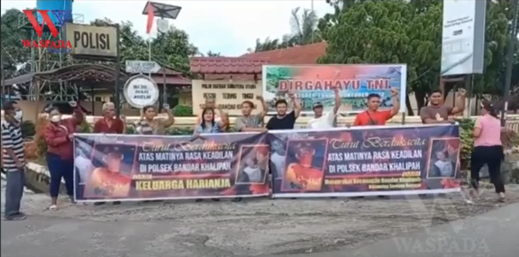 Keluarga Korban Penganiayaan Datangi Mako Polsek Bandar Khalipah