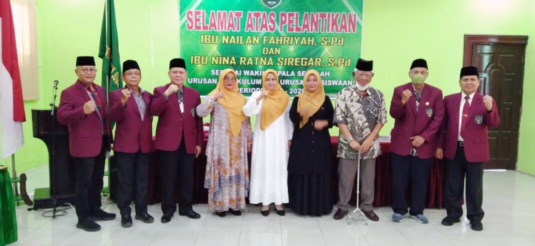 Ketua Umum Yayasan Universitas Islam Sumatera Utara (UISU) Melantik Dua Wakil Kepala Sekolah SMA UISU Periode 2022-2026