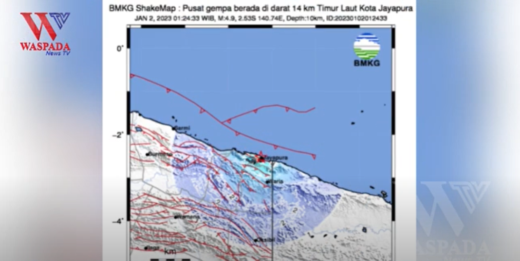 Gempa Pertama Di 2023 Guncang Jayapura